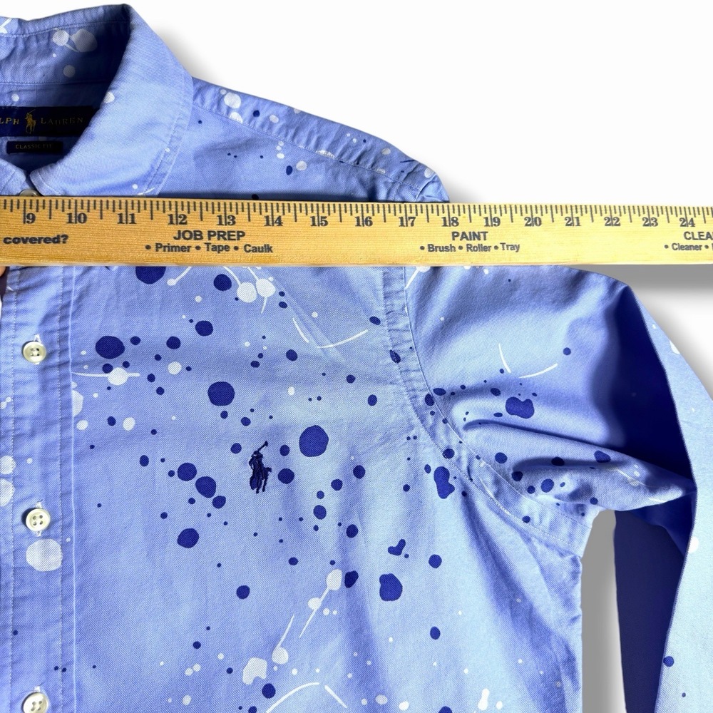 Ralph Lauren Classic Fit Paint Splatter Oxford Button Down Rare OCBDPreppy Shirt - Picture 6 of 10